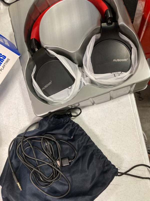 Photo 2 of ****Noise cancellation not working*****
AUSDOM E7 Bluetooth Noise Cancelling Headphones: Wireless Over Ear ANC Headphones with Microphone, 50H Playtime, Hi-Fi Stereo Sound, Deep Bass, Comfortable Earpads for Travel Work Home Office Black&Red