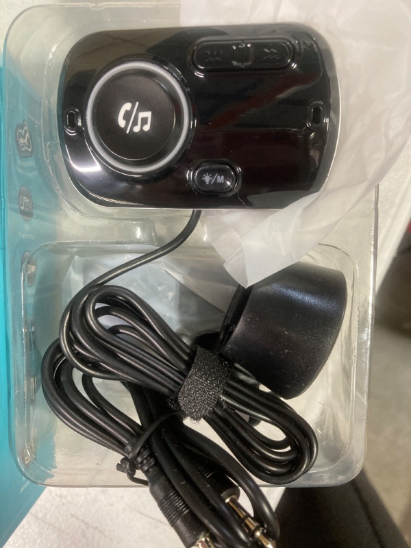 Photo 2 of Arestech FM Transmitter Bluetooth 5.0 Hands-free Car Kit with Quick Charge QC 3.0 Car Radio Adapter with Microphone CVC Noise Reduction