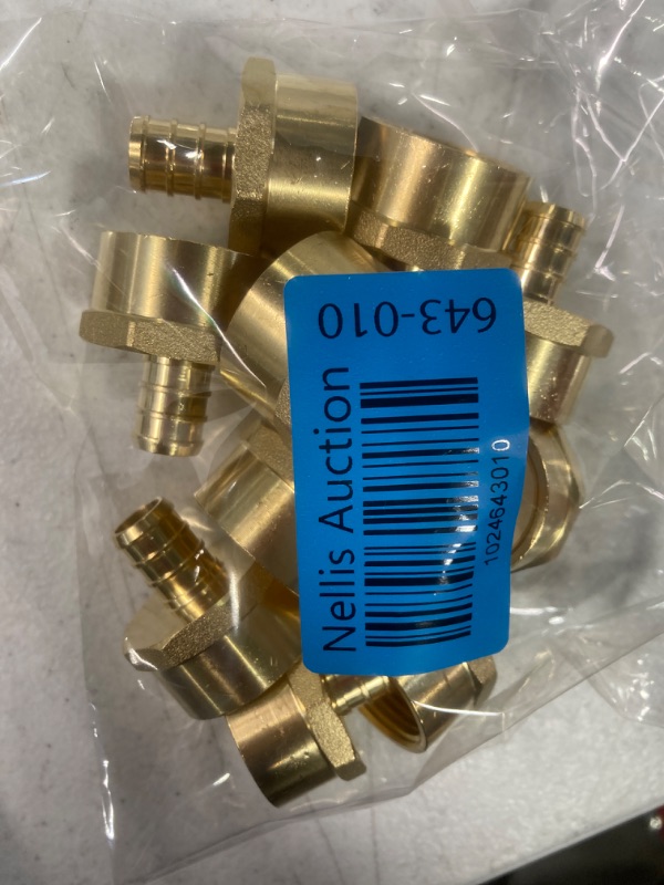 Photo 2 of (10 Pack) Lidertik PEX Fittings Female Adapter, 1/2" PEX F1807 to 3/4" NPT Female Threaded Adapter Brass 1/2 PEX-B Crimp*3/4 Female Thread(10 Pack)