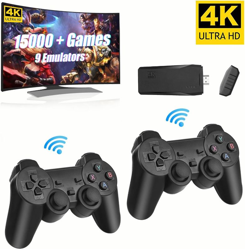 Photo 2 of 
Wireless Retro Game Console, Plug & Play Video TV Game Console with 15000+ Games Built-in, 64G, 9 Emulators, 4K HDMI Nostalgia Stick Game for TV, Dual 2...