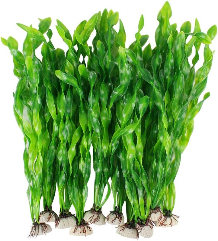 Photo 1 of 
MyLifeUNIT Artificial Seaweed Water Plants for Aquarium, Plastic Fish Tank Plant Decorations 10 PCS (Green