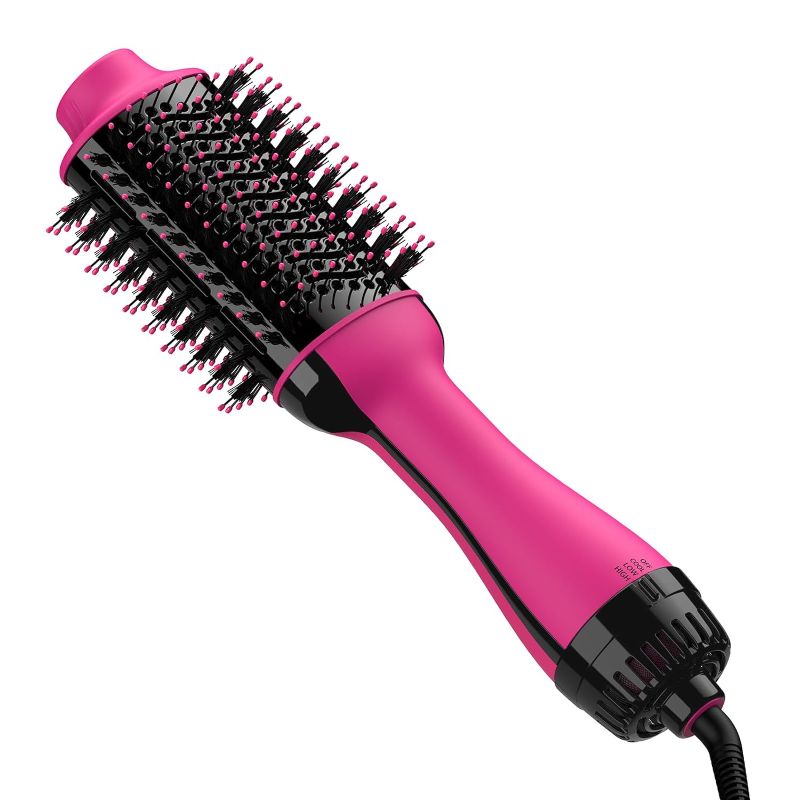 Photo 1 of Hair Dryer Brush Blow Dryer Brush in One Upgraded 4 in 1 Hair Dryer and Styler Volumizer with Negative Ion Anti-frizz Ceramic Titanium Barrel Hot Air Brush
Color:Peachblow