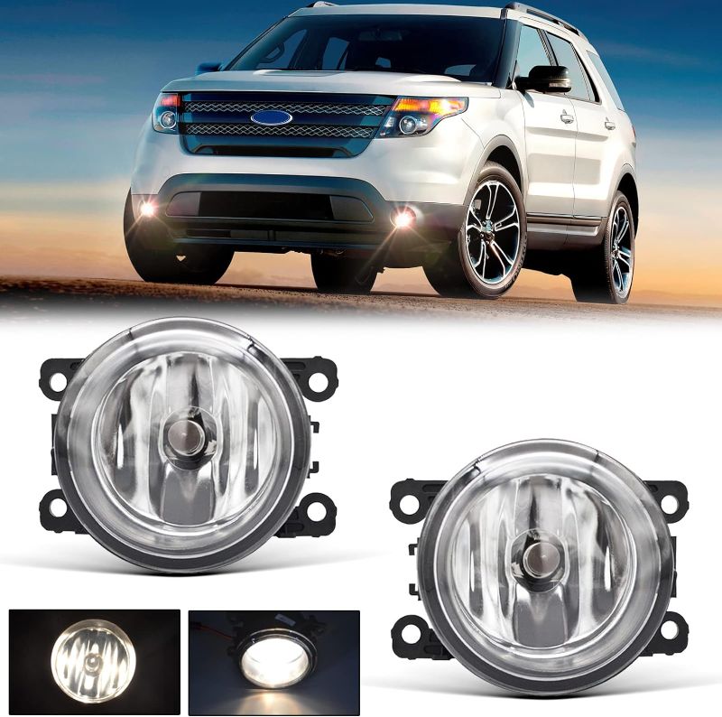 Photo 1 of 
Rowxroad Fog Lights Fit for 2011 2012 2013 2014 2015 Ford Explorer with H11 12V 55W Halogen Bulbs (clear lens)