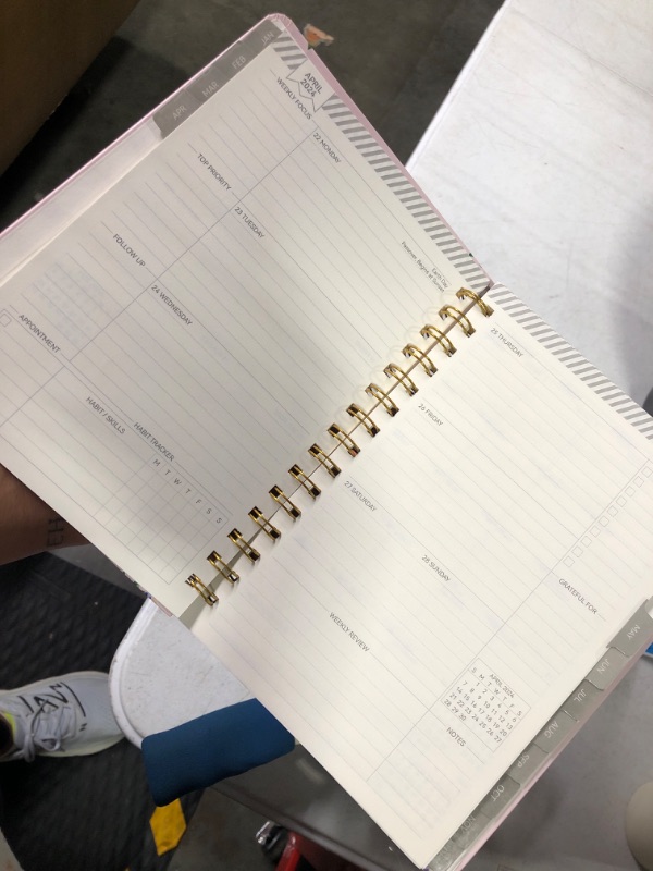 Photo 1 of Getink 2024 Hardcover Planner Weekly & Monthly Daily Agenda Book, 2024 To Do List Notebook with Monthly Tabs, Inner Pocket, Spiral Bound, Elastic Closure, Thick Paper(Butterfly,5.5 * 8.5) 5.5 x 8.5 Purple
