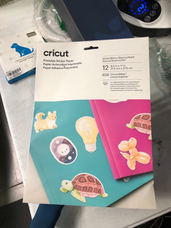 Photo 1 of Cricut Printable Sticker Paper - US Letter, 8ct (8.5in x 11in)
