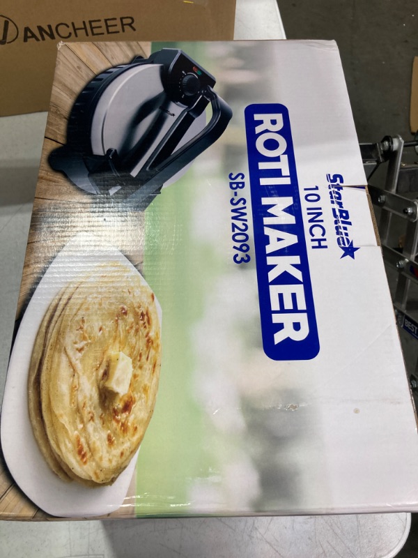 Photo 3 of 10inch Roti Maker by StarBlue with FREE Roti Warmer - The automatic Stainless Steel Non-Stick Electric machine to make Indian style Chapati, Tortilla, Roti AC 110V 50/60Hz 1200W SB-SW2093