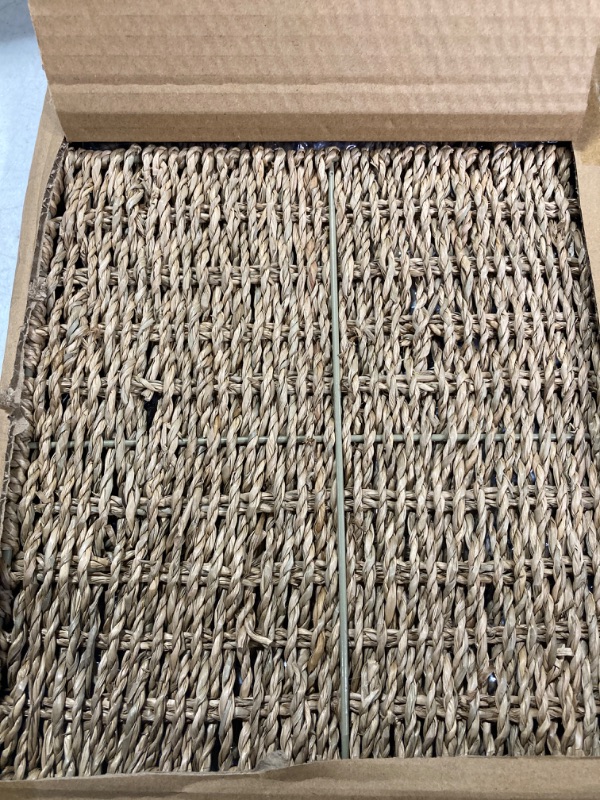 Photo 1 of 12x12x10in Seagrass Storage Baskets Set of 2, Large Wicker Storage Basket, Decorative Seagrass Shelf Basket, Pantry Baskets Organization,Folding Storage Cube Bins