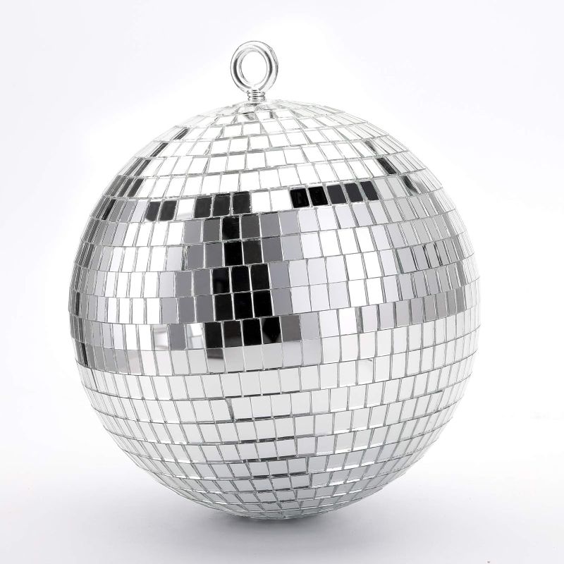 Photo 1 of 
Suwimut 2 Pack Disco Light Mirror Ball, 8 Inches Cool and Fun Large Silver Hanging Disco Ball with Hanging Ring for Retro Party, Home Bands Decorations, New...
