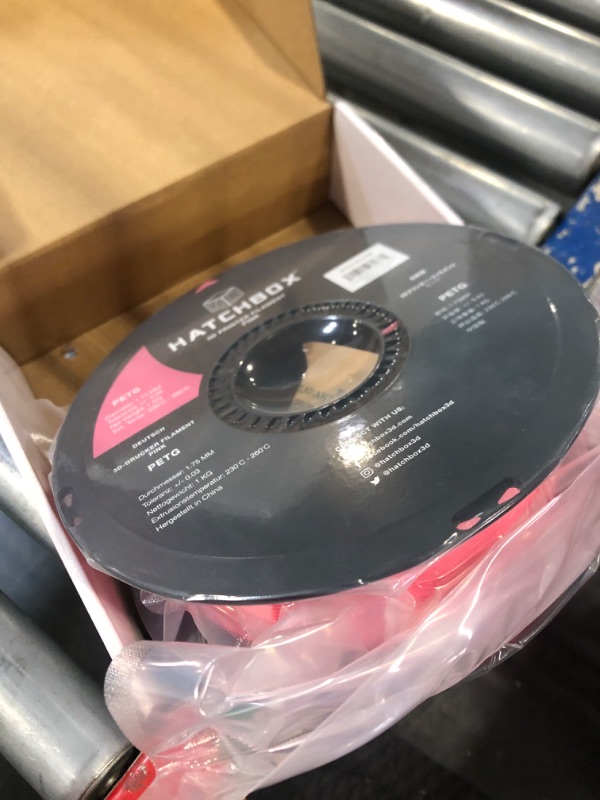 Photo 3 of HATCHBOX 1.75mm Pink PETG 3D Printer Filament, 1 KG Spool, Dimensional Accuracy +/- 0.03 mm, 3D Printing Filament