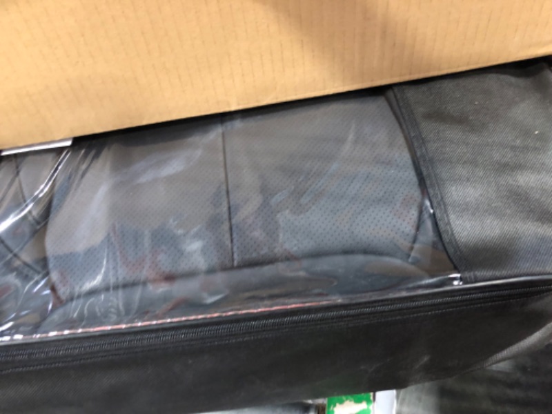 Photo 1 of Coverado Front Seat Covers 2 Pieces, Waterproof Nappa Leather Car Seat Protectors Auto Interior, Universal Fit for Most Sedans SUV Pick-up Truck, Black Black FrontPair