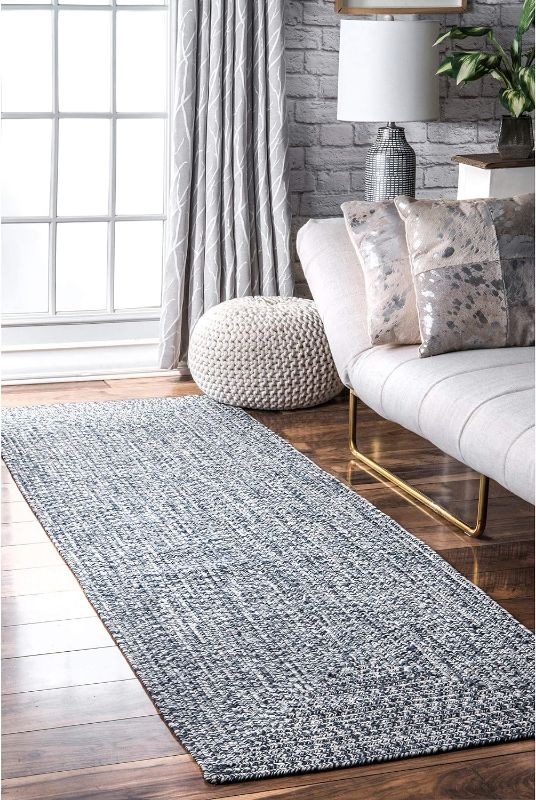 Photo 1 of **SIMILAR TO STOCK PHOTO**  nuLOOM Wynn Braided Indoor/Outdoor Area Rug, 3' x 5', Charcoal