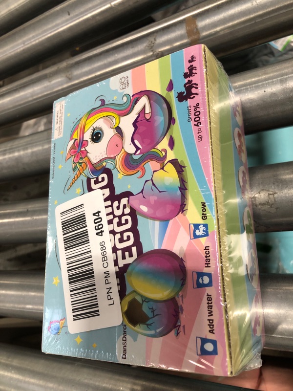 Photo 2 of Dan&Darci Easter Unicorn Hatching Surprise Eggs for Kids - 6 Pack - Grows 600% - Unicorn Toys for Girls & Boys Age 3-8 - Gift Ideas and Party Favors for 3+ Year Old Girl - Gifts for Ages 3 4 5 6 7 8