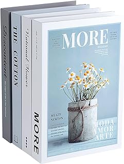 Photo 1 of **PLEASE READ NOTES BEFORE PURCHASE**
Outgeek Decorative Books Set of 4: Modern Hardcover Fake Book Decoration for Coffee Table Bookshelf Display - Fashion Faux Books Stack Plant Pattern Design for Rustic Home Farmhouse Office