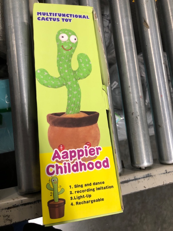 Photo 2 of **** MISSING CHARGER****Baby Dancing Cactus for Baby Toys Boys Girls, Dancing Cactus Mimicking Toy Talking Cactus Toy 6 to 12 Month Old Baby Toys, Talking Imitation Toys Glowing Musical Toys Children's Educational Toys