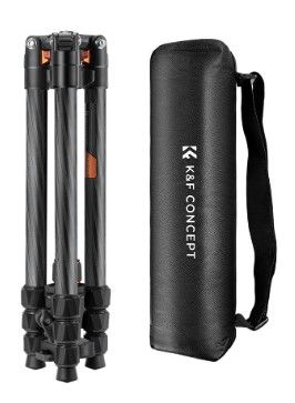 Photo 1 of K&F Concept 64 inch/163cm Camera Tripod, Lightweight Travel Outdoor DSLR Tripod