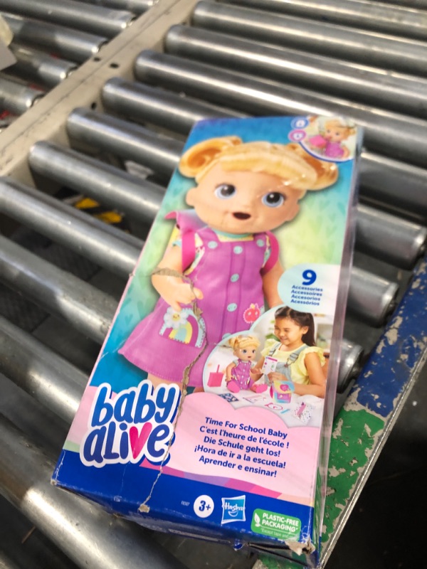 Photo 2 of Baby Alive Time for School Baby Doll Set, Back to School Toys for 3 Year Old Girls & Boys & up, 12 Inch Baby Doll, Blonde Hair (Amazon Exclusive)
