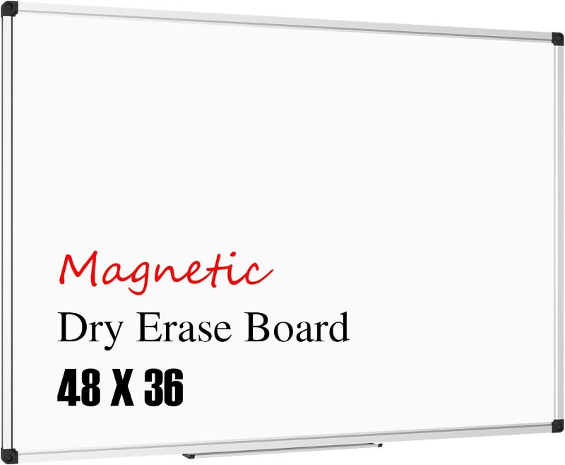 Photo 1 of **BENT**XBoard Magnetic Whiteboard 48 x 36, White Board 4 x 3, Dry Erase Board with Detachable Marker Tray
