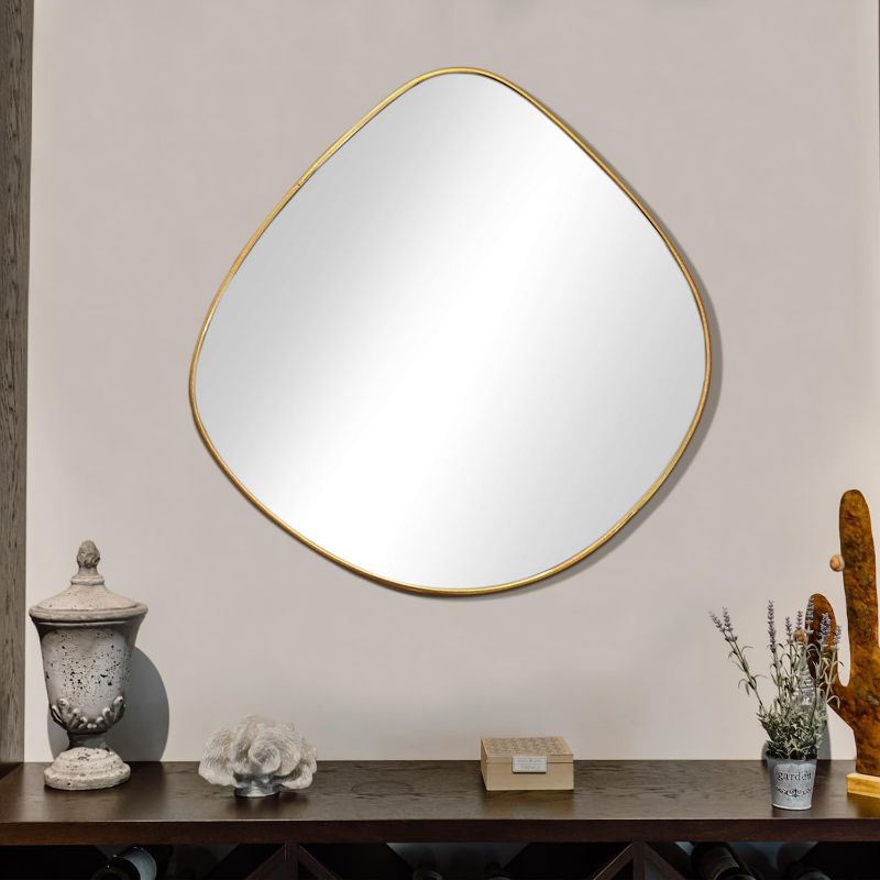 Photo 1 of *SIMILAR ITEM* Irregular Wall Mirror Matel Gold Framed Wall Mirror for Living Room Bedroom Bathroom Entryway Wall Decor