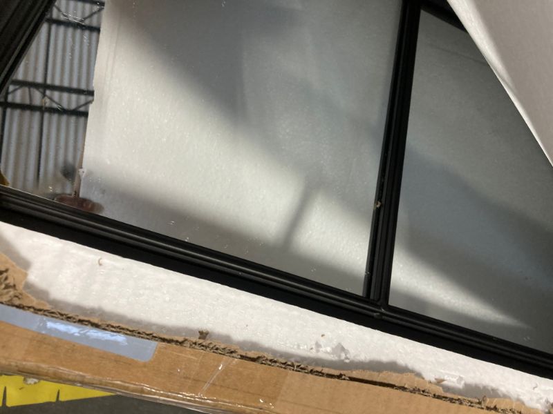 Photo 1 of Metal Wall Mirror Large Window Decorative Mirrors Rectangle Farmhouse Wall Mirror for Living Room Bedroom Entryway Bathroom Vanity Decor,Hang on Horizontally & Vertically 28"X 36"in Black One Size