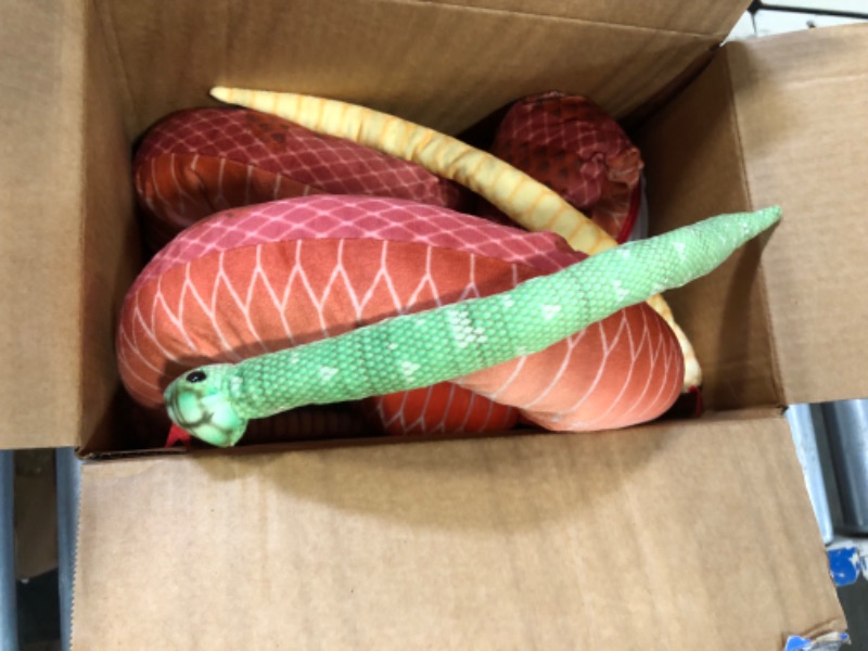 Photo 3 of **DIFFERENT COLOR**  MorisMos Giant Snake Stuffed Animals Mommy with Babies, Realistic Snake Plush Toy,Large Stuffed Snake with Babies & Snake Egg Plushies, Long Green Boa Constrictor Snake Toy for Kid Girl Boy Christmas