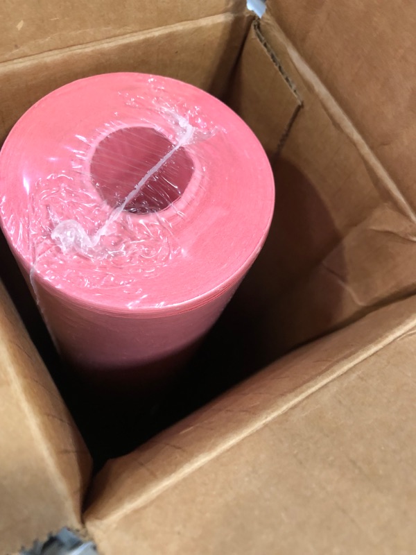 Photo 3 of 18" x 1200" (100 ft) Pink Kraft Paper Roll, 45 lbs Thickness, Craft Paper for School, Art Colored Paper, Gift Wrapping, Packing Paper for Moving 1 Roll Pink 18"W x 1200"L