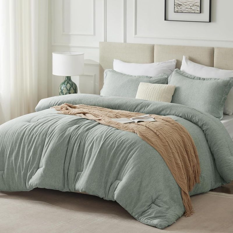 Photo 1 of *SIMILAR ITEM*  CozyLux California King Comforter Set - 3 Pieces Sage Green Soft Luxury Cationic Dyeing Cal King Size Bedding Comforter All Season, Breathable Lightweight Bed Sets with 1 Comforter and 2 Pillow Shams