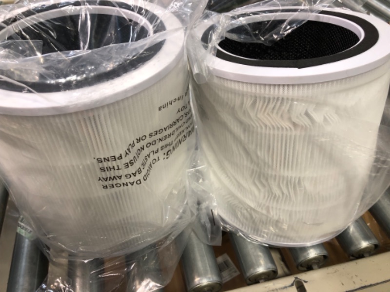 Photo 3 of  *ONE FILTER WAS BENT, SEE PHOTOS FOR CONDITION*  Core 400S H13 True HEPA Replacement Filter for LEVOIT Core 400S Smart WiFi Air Purifie-r, Core 400S-RF 3-in-1 True HEPA Activated Carbon Pre-Filter, LRF-C401S-WUS, 2 Pack Original Filter-2 Pack