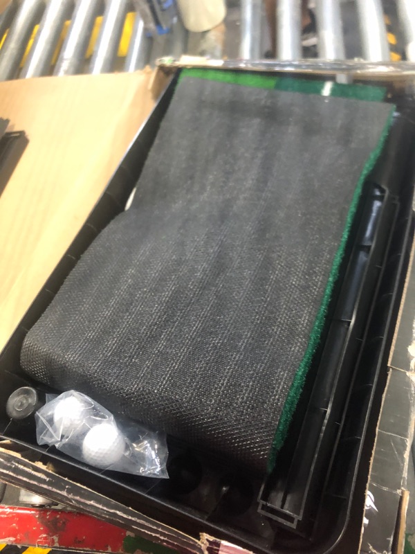 Photo 1 of Asgens Golf Putting Green Mat with Auto Ball Return System 2 Holes / 2 Sizes Golf Game Practice Equipment and Golf Gifts for Home Office Backyard Indoor Outdoor Use - 9.8 Feet with 3 Bonus Balls 9.8FT