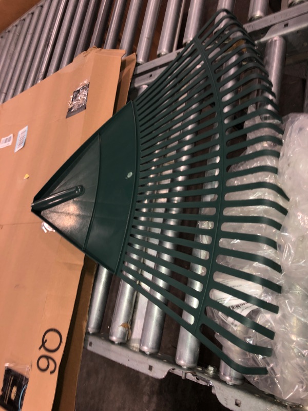 Photo 1 of APARECIUM Garden Leaf Rake, Garden Poly Shrub Rake with 66” Adjustable Lightweight Steel Handle, Durable Plastic Head 26Tines, Yard Garden Rake to Collect Loose Debris for Lawn, Yard, Grass and Leaves 26 Tines