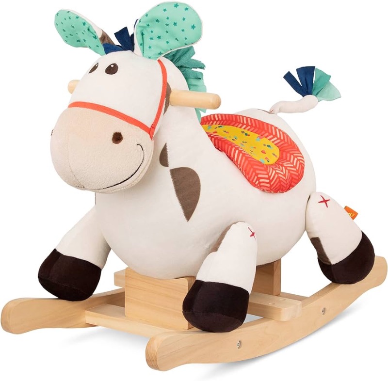 Photo 1 of B. toys- Rodeo Rocker - Spotty- Large Plush Ride On- Comfy Seat & Hardwood Rockers – Developmental Toy for Active Play – Sturdy & Durable – 18 Months +