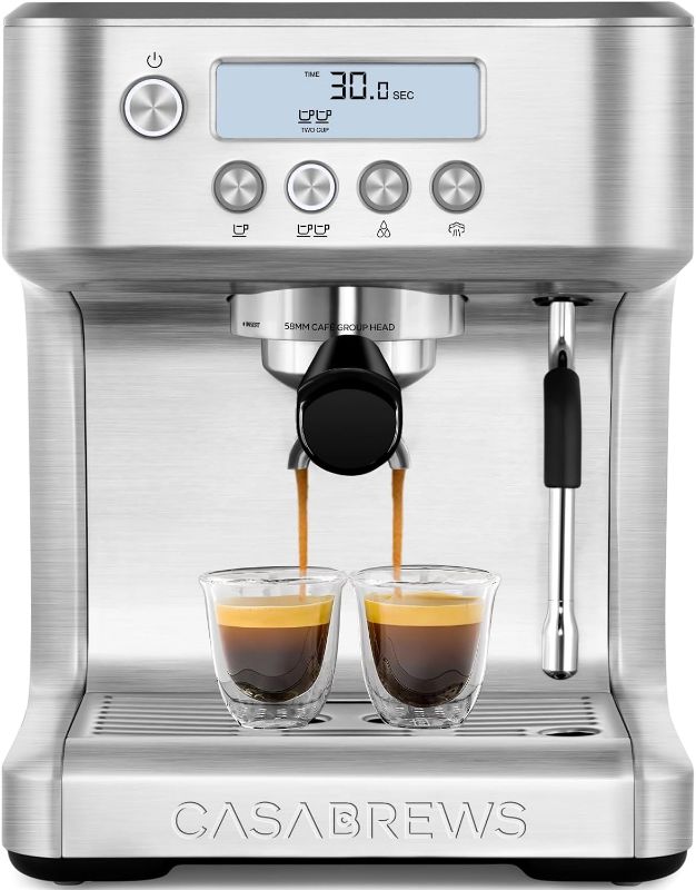 Photo 1 of *** NOT FUNCTIONAL**** SELLING AS PARTS*****CASABREWS Espresso Machine with LCD Display, Barista Cappuccino Maker with Milk Frother Steam Wand, Professional Latte Coffee Machine with Adjustable Shot Temperature, Gifts for Mother or Father
