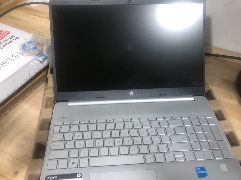 Photo 10 of HP 15 Notebook, 15.6" HD Screen Laptop, Intel Core i3-1115G4, 32GB DDR4 RAM, 1TB SSD, Webcam, HDMI, Wi-Fi, Windows 11 Home, Natural Silver **not a touch screen** Corrupted Windows install, needs fresh reinstall/missing charger**** 