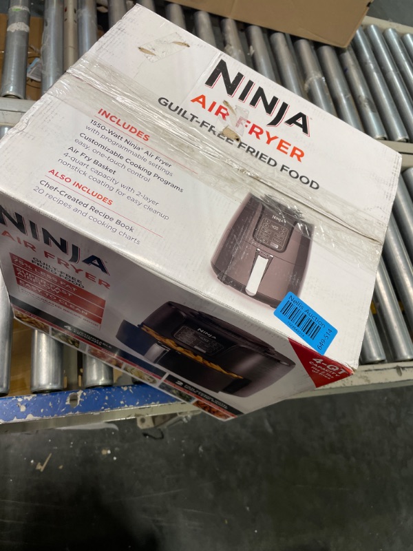 Photo 4 of Ninja AF101 Air Fryer that Crisps, Roasts, Reheats, & Dehydrates, for Quick, Easy Meals, 4 Quart Capacity, & High Gloss Finish, Black/Grey 4 Quarts