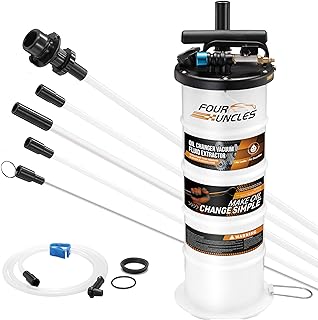 Photo 1 of FOUR UNCLES Oil Extractor Fluid Extractor Pump Pneumatic/Manual 6.5 Liter with Pump Tank Remover & 5 Tubes and a Brake Bleeding Hose 6.5L+Hose