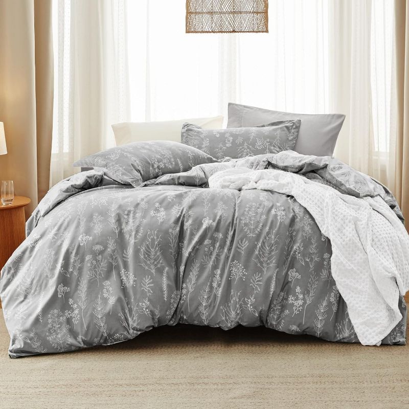 Photo 1 of *SIMILAR ITEM*  Bedsure Queen Comforter Set - Grey Comforter, Cute Floral Bedding Comforter Sets, 3 Pieces, 1 Soft Reversible Botanical Flowers Comforter and 2 Pillow Shams
Visit the Bedsure Store