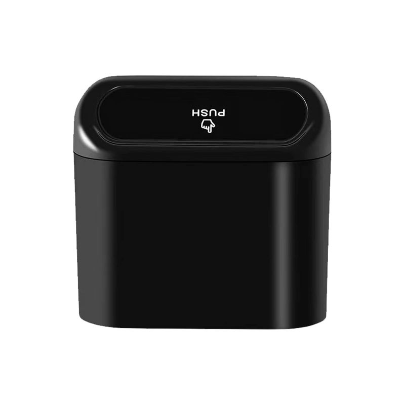 Photo 1 of Plastic Portable Small car bin Car Trash can with lid, Mini Auto Dustbin, Automotive Garbage Container Bin for Vehicle, Suitable for Cars. Office Desktop, Home,Camping, Waterproof,Black
