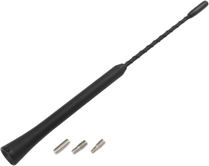 Photo 1 of  X AUTOHAUX 9" Universal Car Radio AM FM Antenna Aerial Flexible Antenna 22cm Radio Antenna Booster Signal Roof Mast Replacement Black
