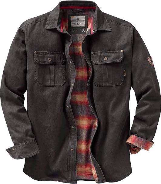 Photo 1 of Legendary Whitetails Journeyman Shirt Jacket, Flannel Lined Shacket for Men, Water-Resistant Coat Rugged Fall Clothing