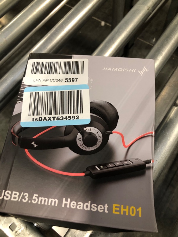 Photo 1 of EAGLEND USB Headset with Mic for PC, On-Ear Computer Laptop Headphones with Noise Cancelling Microphone in-line Control for Home Office Online Class Skype Zoom