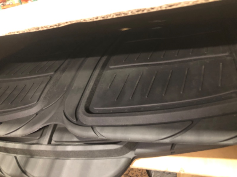 Photo 3 of ****MISSING BIG PIECES****HAFIDI® Floor Mats & Cargo Liner Custom Set for 2023 2024 Honda CR-V (Not fit CRV Hybrid Models) All Weather Protection TPE Full Set Automotive Floor Liners CRV 2023 2024 Accessories - Black CRV 2023 2024 Mats Set