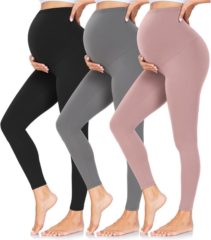 Photo 1 of CTHH Maternity Leggings Over The Belly Buttery Soft Pregnancy Workout Pants High Waisted Maternity Activewear for Women