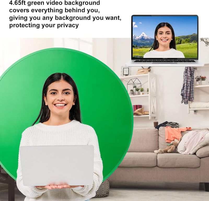 Photo 1 of Webaround Big Shot 56" | Green | Portable Collapsible Webcam Backdrop | Attaches to Any Chair | Wrinkle-Resistant Fabric | Ultra-Quick Setup and Takedown | Perfect for Zoom, Webex, Teams, etc.