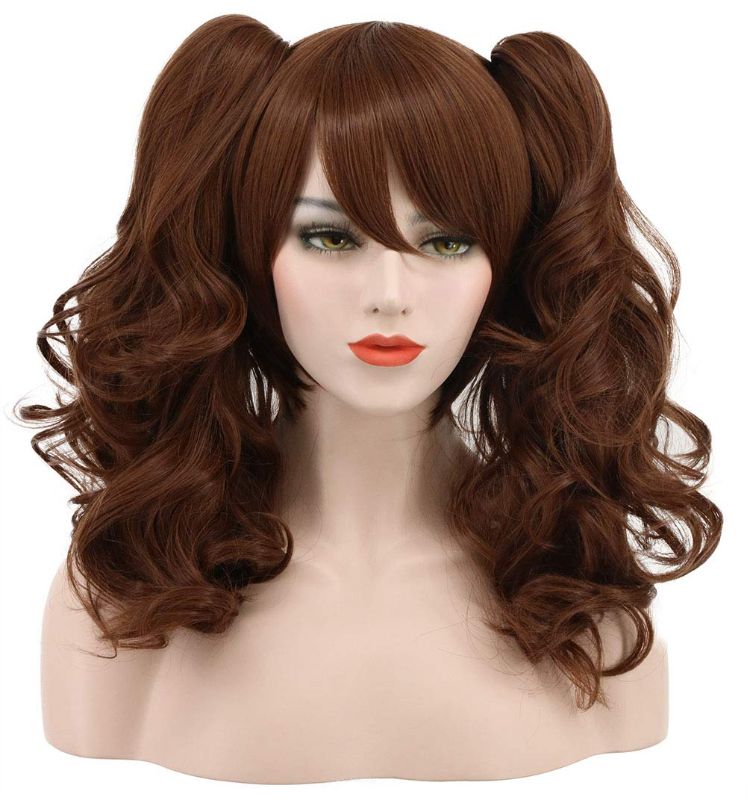 Photo 1 of karlery Women's Long Ponytail Brown Wig Lolita Clip In Thick Claw Drawstring Halloween Costume Pigtail Wig Anime Cosplay Wig