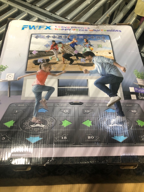 Photo 2 of Dance Mat for Kids and Adults - FWFX Musical Electronic Dance Mats with HD Camera, Double User Wireless Dancing Mat Game for TV, Fitness Dance Step Pad Gift for Girls & Boys Age 6+