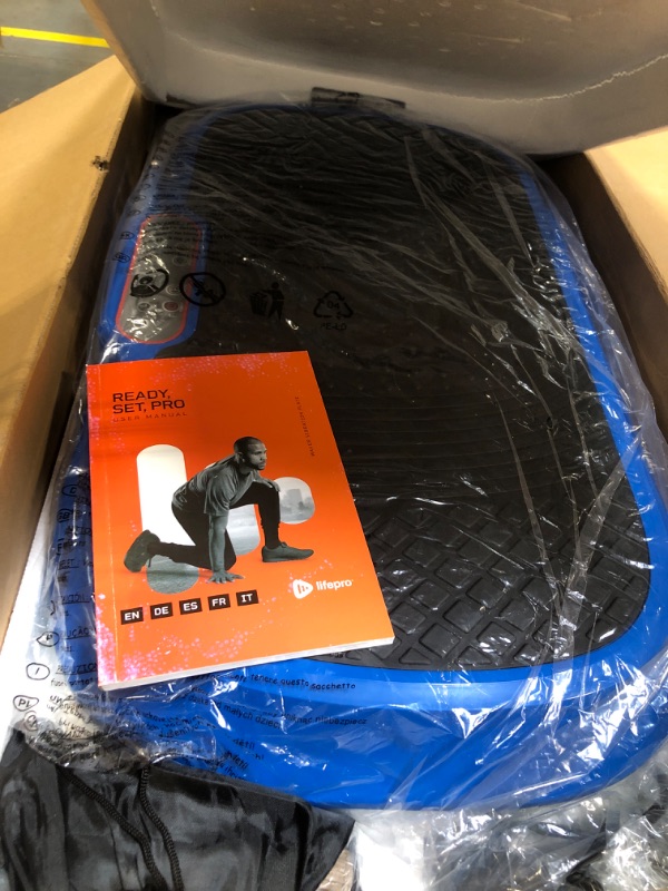 Photo 3 of LifePro Waver Vibration Plate Exercise Machine - Whole Body Workout Vibration Fitness Platform w/ Loop Bands - Home Training Equipment for Weight Loss & Toning Blue