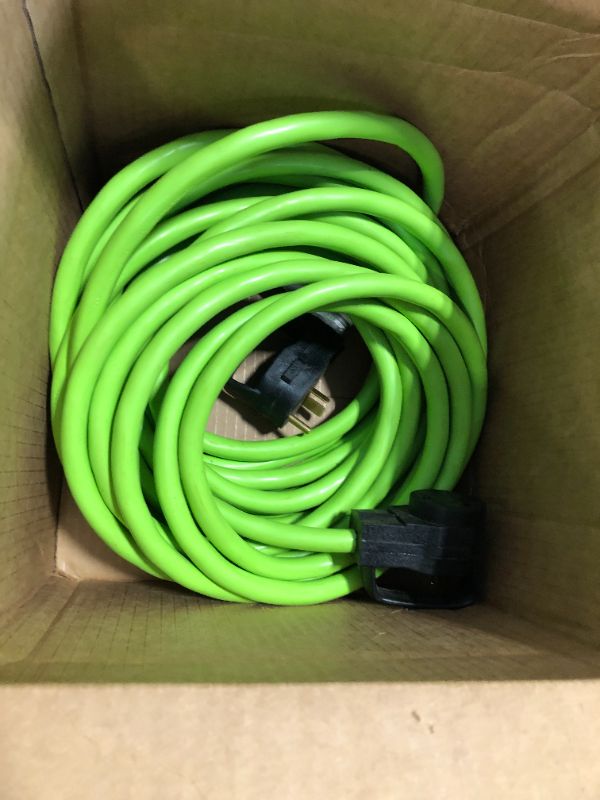 Photo 3 of 50 Amp 15 Feet RV/EV Extension Cord UL Listed, NEMA 14-50P/R Heavy Duty 6/3+8/1 Gauge STW Wire with Grip Handle Green Compatible with Tesla Model 3/S/X/Y EV Charging and RV Trailer
