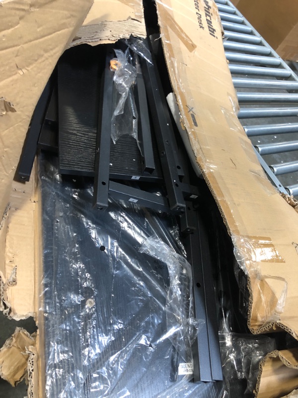 Photo 1 of CubiCubi 55 Inch Small L Shaped Computer Desk with Storage Shelves Home Office Corner Desk Study Writing Table, Black 55 inch Black