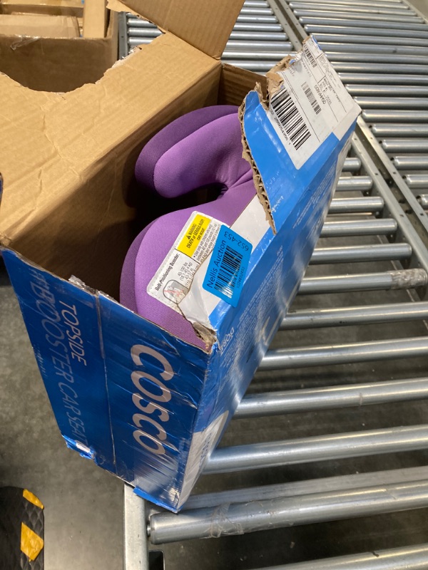 Photo 1 of Cosco Topside Booster Car Seat - Easy to Move, Lightweight Design (Grape), 1 Count (Pack of 1)