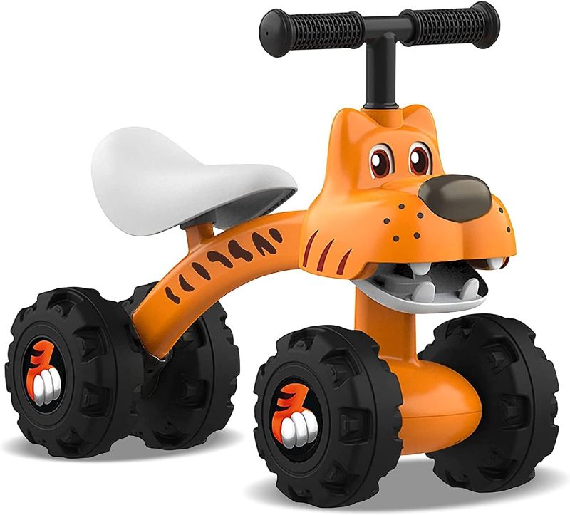 Photo 1 of Baby Balance Bike for 1 2 Year Old Boys Girls, 12-24 Month Toddler Balance Bike, No Pedal Riding Toys with 4 Wheels, First Birthday Gift Christmas 