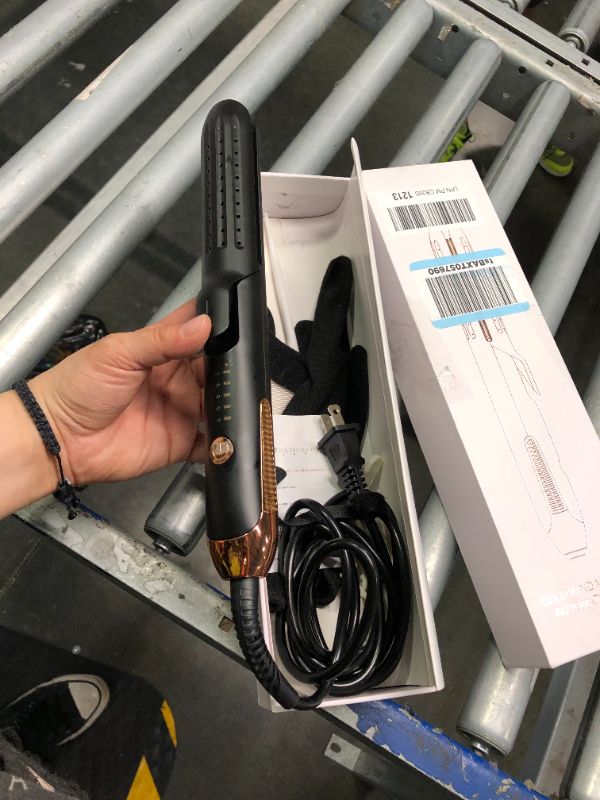 Photo 1 of Hair Straightener and Curler 2 in 1 Curling Iron, 360° Airflow Styler Curling Iron Dual Voltage, Ceramic Hair Curler for Short Hair